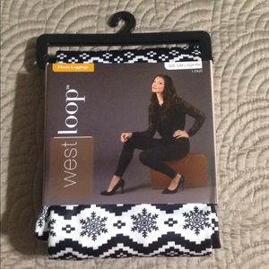 NWT winter printed fleece lined leggings